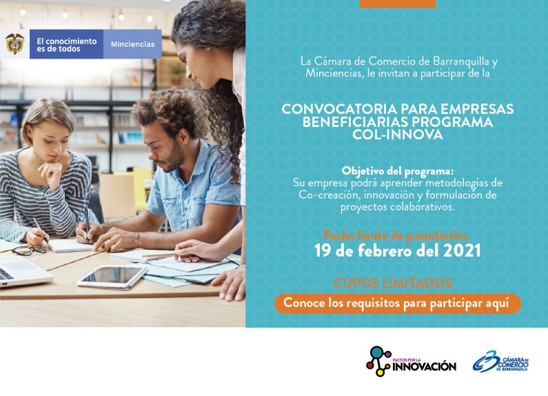CCB ofrece 25 cupos para participar en el Programa COL-Innova