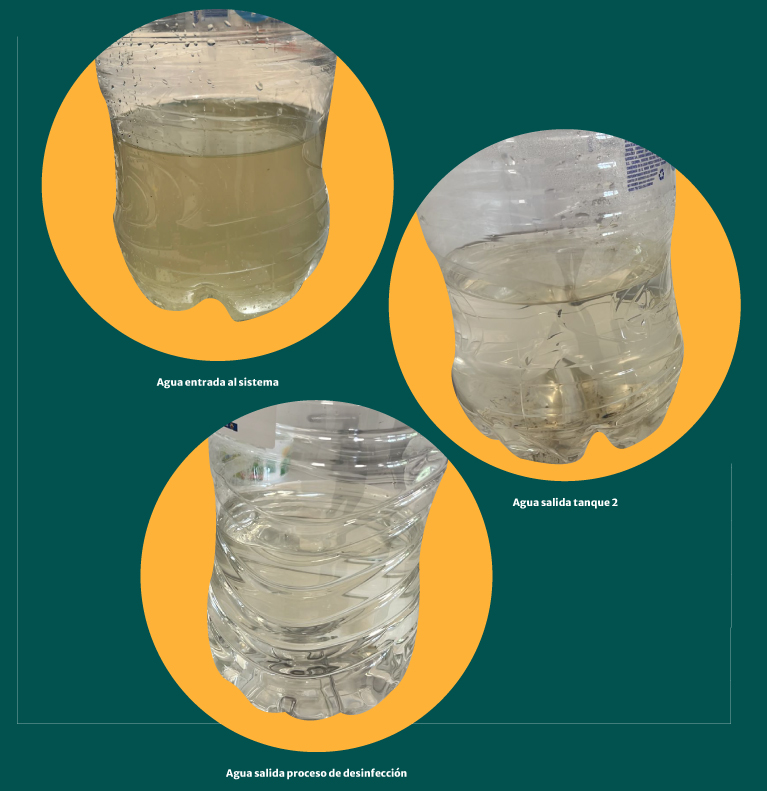 Al comparar parámetros como turbiedad, color aparente, oxígeno, sólidos suspendidos y parámetros microbiológicos entre el agua de ingreso al sistema versus el agua a la salida, los investigadores han detectado una eficiencia alrededor del 90%. En ese nivel de purificación, que cumple con la normatividad actual, el agua puede ser usada para riego.