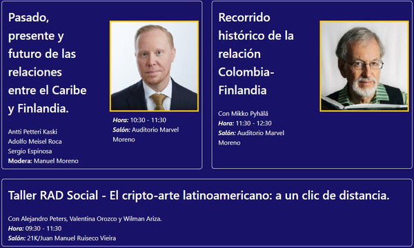 Finlandia es noticia en el Caribe colombiano. Conferencias inaugurales.