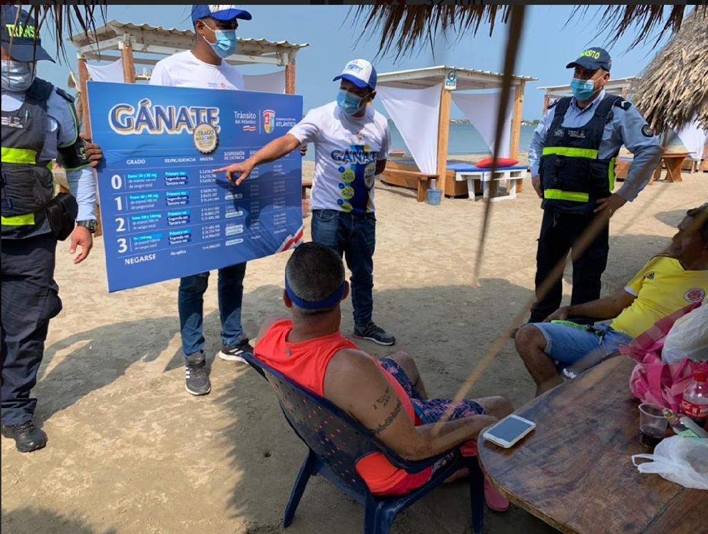 Recomendaciones para movilizarnos seguros en este puente festivo.  Tránsito del Atlántico imparte campañas educativas para prevenir los accidentes de tránsito en las vías del departamento. 