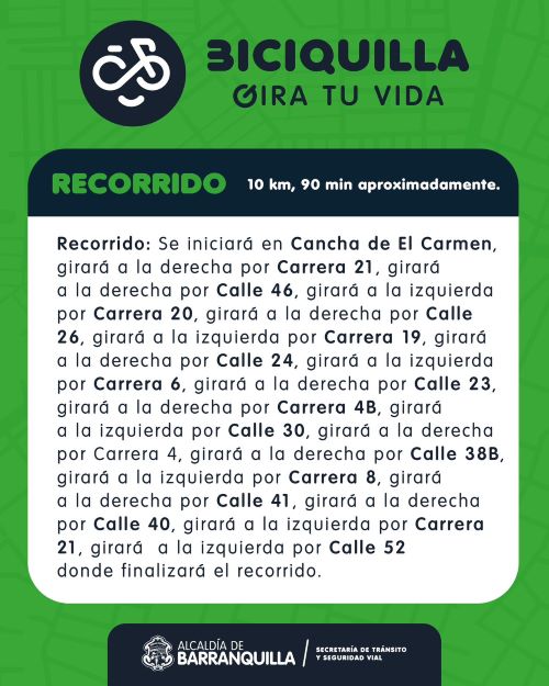 Pedaleemos este jueves 3 de agosto en la sexta Biciquilla